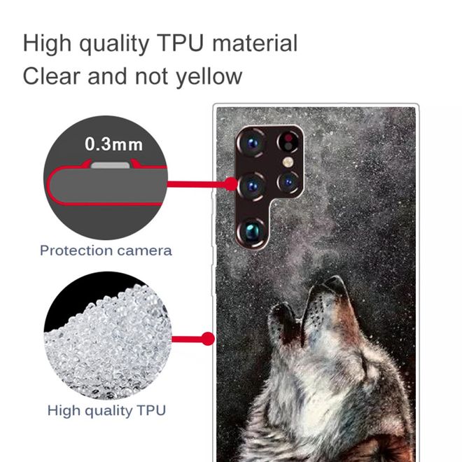 Samsung Galaxy S22 Ultra Handyhülle - Softcase Image Kunststoff Series - Wolf