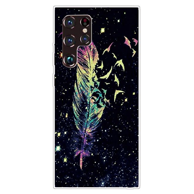 Samsung Galaxy S22 Ultra Handyhülle - Softcase Image Kunststoff Series - Feder