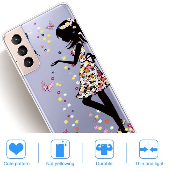 Samsung Galaxy S22+ Handyhülle - Softcase Image Kunststoff Series - Schmetterling Girl