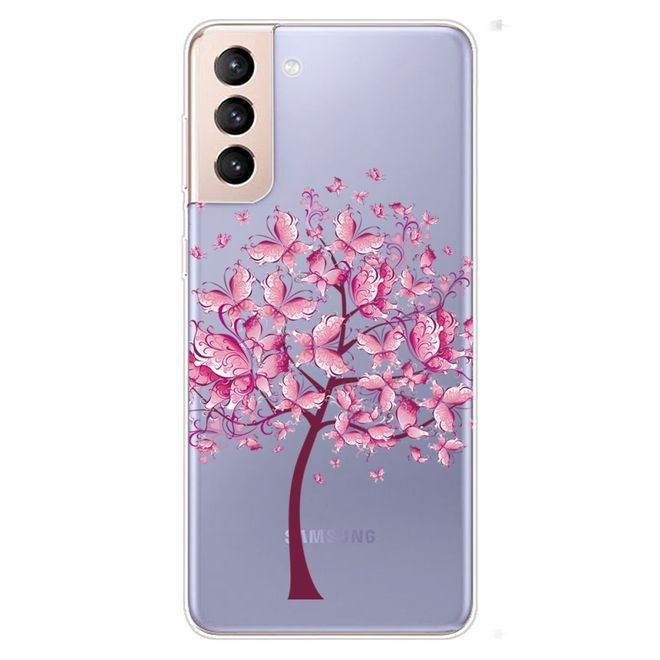 Samsung Galaxy S22+ Handyhülle - Softcase Image Kunststoff Series - pinke Blumen