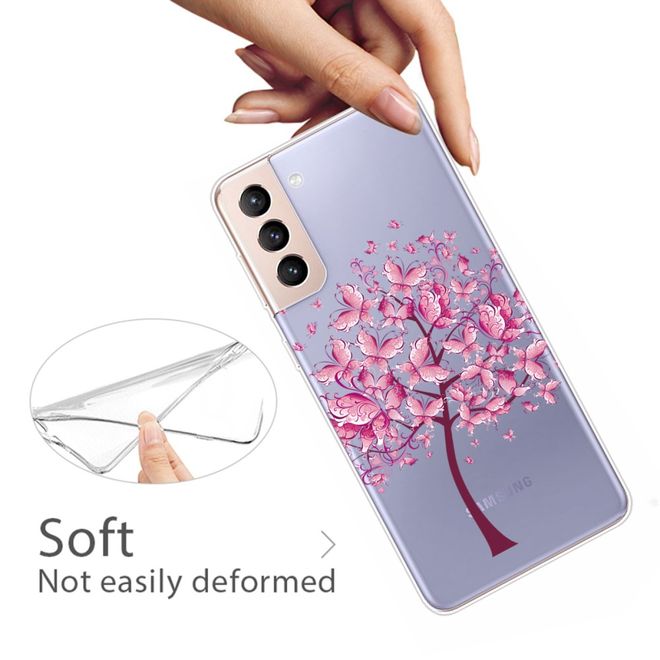 Samsung Galaxy S22+ Handyhülle - Softcase Image Kunststoff Series - pinke Blumen