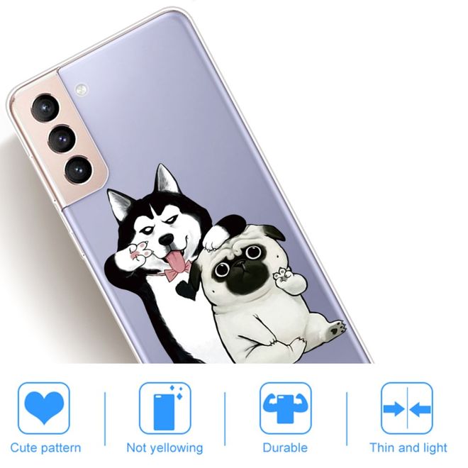 Samsung Galaxy S22+ Handyhülle - Softcase Image Kunststoff Series - zwei Hunde