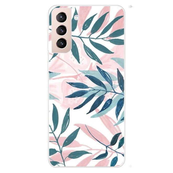 Samsung Galaxy S22+ Handyhülle - Softcase Image Kunststoff Series - grüne Blätter