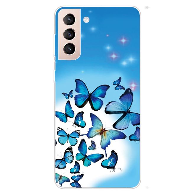 Samsung Galaxy S22+ Handyhülle - Softcase Image Kunststoff Series - blaue Schmetterlinge