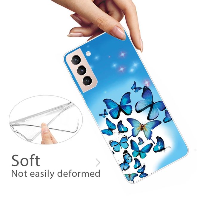 Samsung Galaxy S22+ Handyhülle - Softcase Image Kunststoff Series - blaue Schmetterlinge