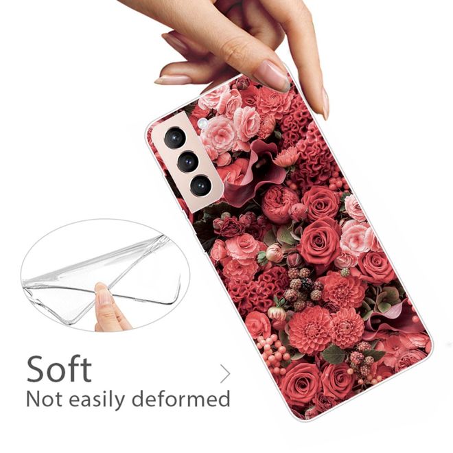 Samsung Galaxy S22+ Handyhülle - Softcase Image Kunststoff Series - rote Blumen