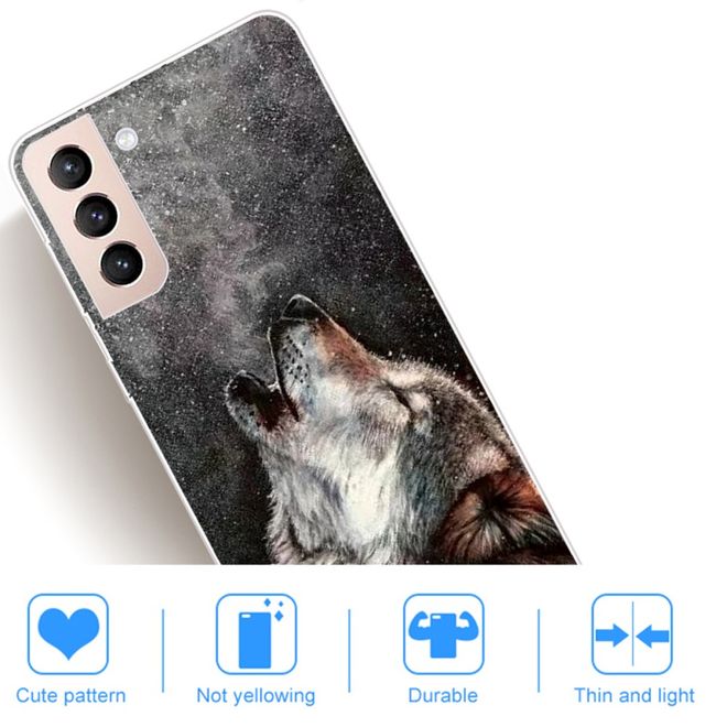 Samsung Galaxy S22+ Handyhülle - Softcase Image Kunststoff Series - heulender Wolf