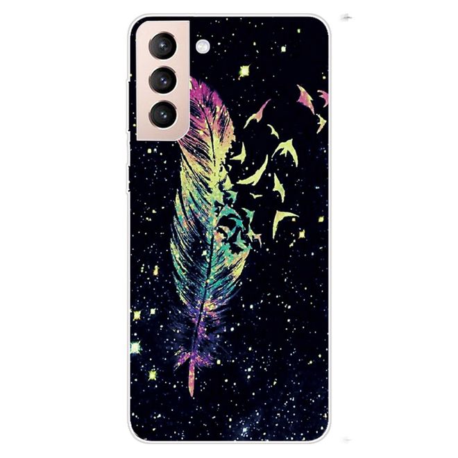 Samsung Galaxy S22+ Handyhülle - Softcase Image Kunststoff Series - farbige Feder