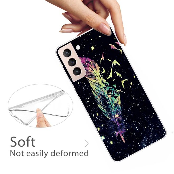 Samsung Galaxy S22+ Handyhülle - Softcase Image Kunststoff Series - farbige Feder