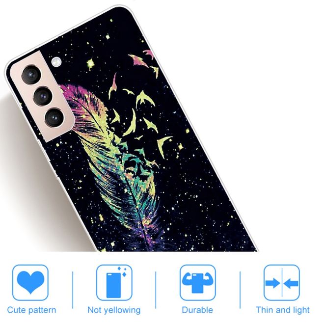 Samsung Galaxy S22+ Handyhülle - Softcase Image Kunststoff Series - farbige Feder