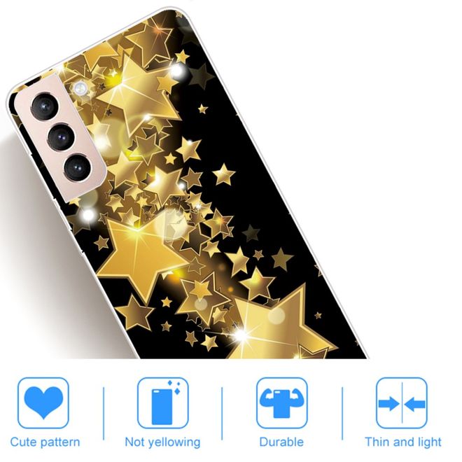 Samsung Galaxy S22+ Handyhülle - Softcase Image Kunststoff Series - goldene Sterne