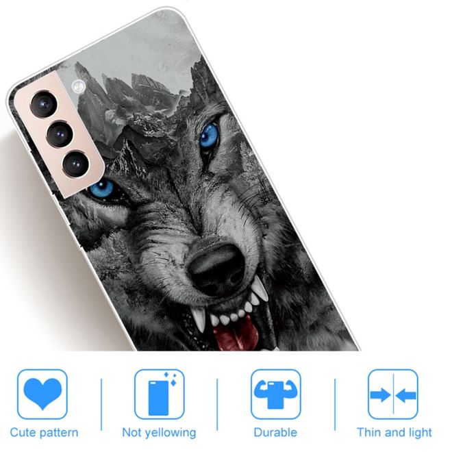 Samsung Galaxy S22+ Handyhülle - Softcase Image Kunststoff Series - gefürchiger Wolf