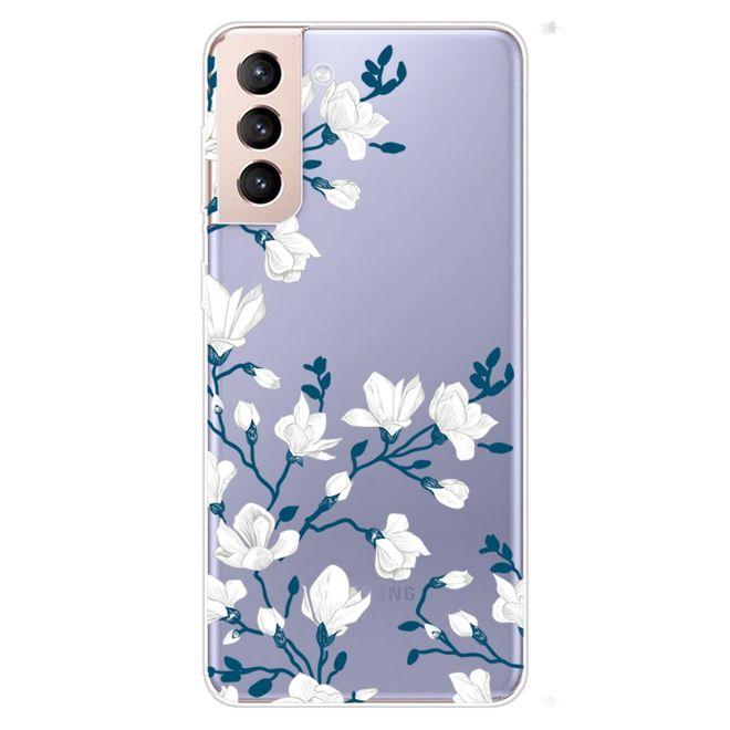 Samsung Galaxy S22 Handyhülle - Softcase Image Kunststoff Series - weisse Blumen
