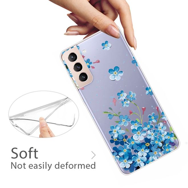 Samsung Galaxy S22 Handyhülle - Softcase Image Kunststoff Series - blaue Blumen