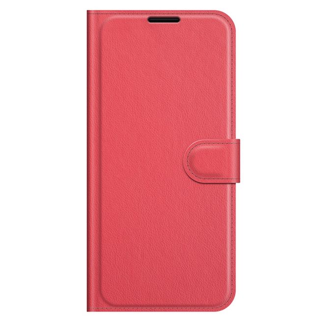 Honor 50 / Huawei nova 9 Handy Hülle - Litchi Leder Bookcover Series - rot