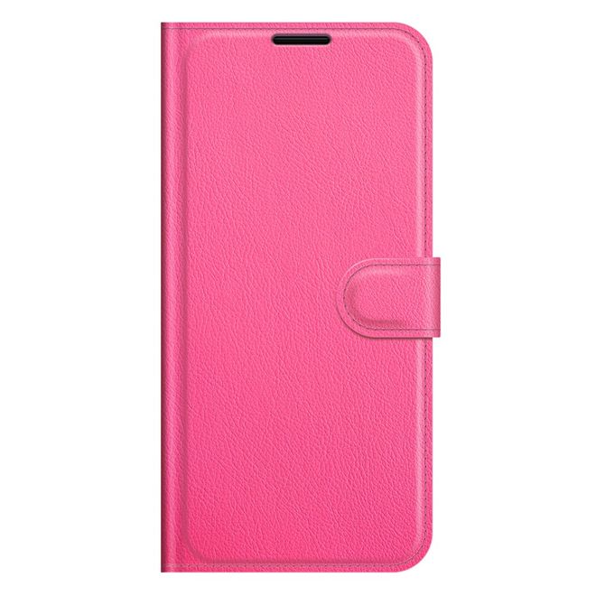 Honor 50 / Huawei nova 9 Handy Hülle - Litchi Leder Bookcover Series - rosa