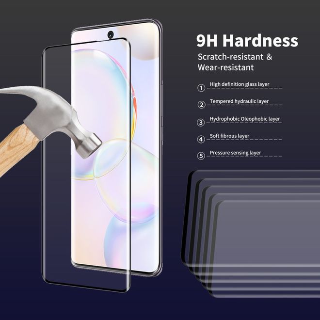 Hat Prince - Honor 50 / Huawei nova 9 Schutzglas Displayschutz - Panzer Glas - 9H 3D - transparent