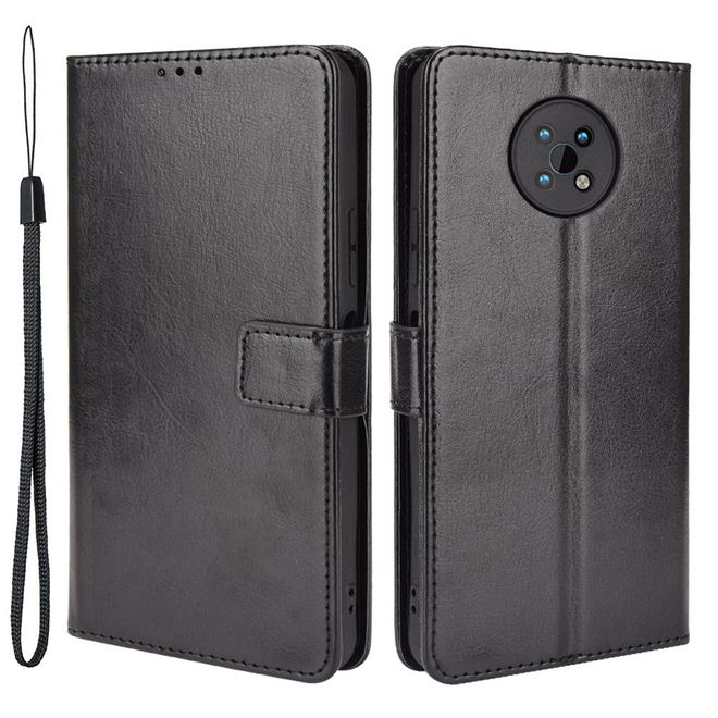 Nokia G50 Handy Hülle - Classic II Leder Bookcover Series - schwarz