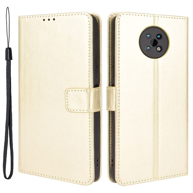 Nokia G50 Handy Hülle - Classic II Leder Bookcover Series - gold