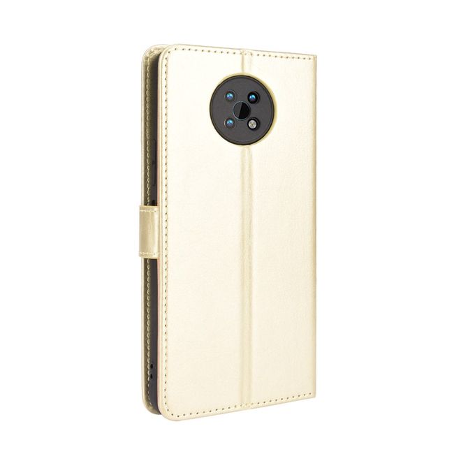Nokia G50 Handy Hülle - Classic II Leder Bookcover Series - gold