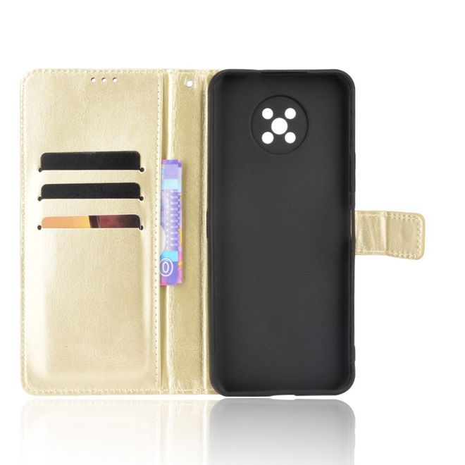 Nokia G50 Handy Hülle - Classic II Leder Bookcover Series - gold