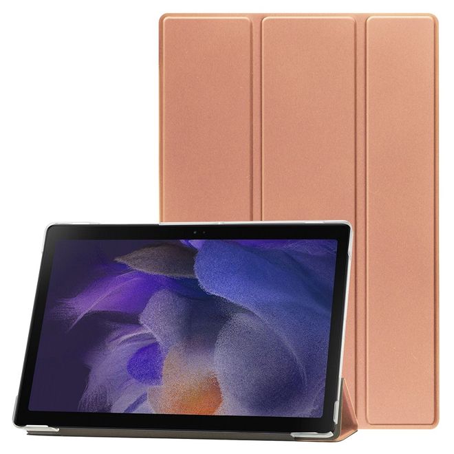 Samsung Galaxy Tab A8 (2021) Leder Hülle - dreifach faltbar - rosegold