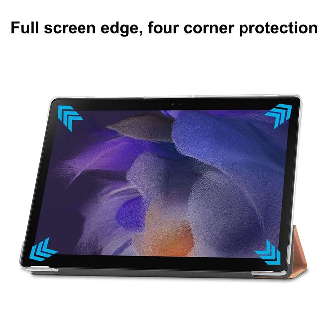 Samsung Galaxy Tab A8 (2021) Leder Hülle - dreifach faltbar - rosegold