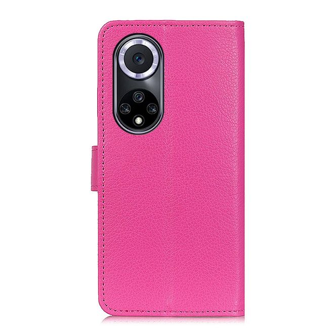 Huawei nova 9 Handy Hülle - Litchi Leder Bookcover Series - rosa