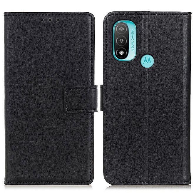 Motorola Moto E20 / E40 Handy Hülle - Classic II Leder Bookcover Series - schwarz
