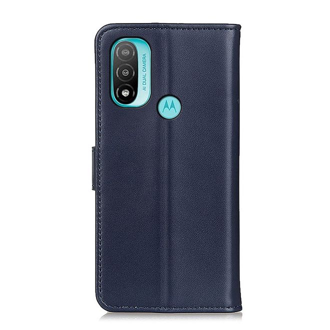 Motorola Moto E20 / E40 Handy Hülle - Classic II Leder Bookcover Series - blau