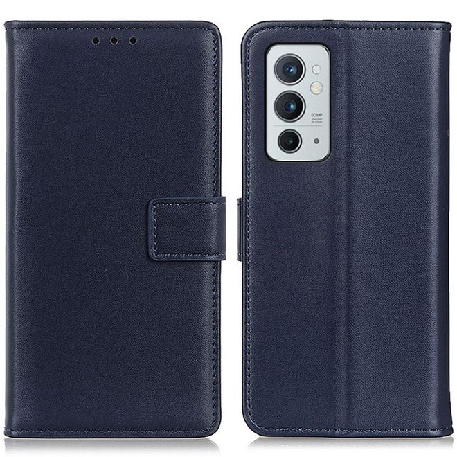 OnePlus 9RT 5G Handy Hülle - Classic II Leder Bookcover Series - blau