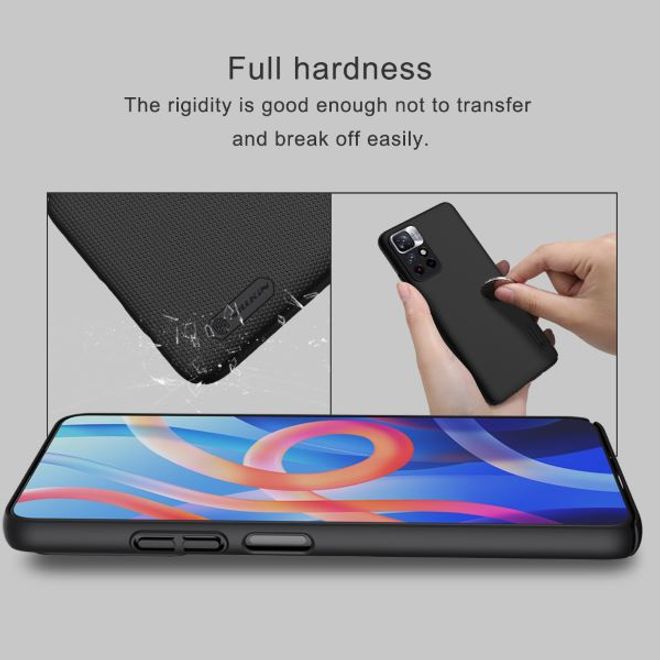 Nillkin - Xiaomi Poco M4 Pro 5G Hülle - Kunststoff Case - Super Frosted Shield Series - blau