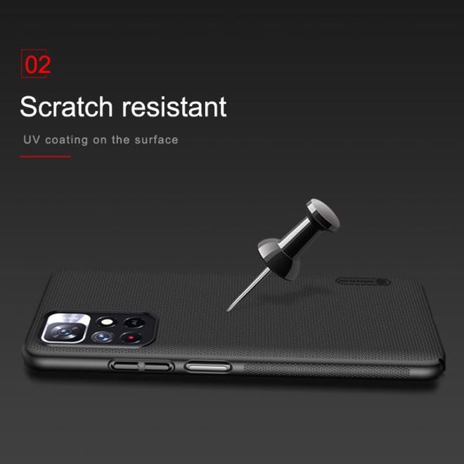 Nillkin - Xiaomi Poco M4 Pro 5G Hülle - Kunststoff Case - Super Frosted Shield Series - rot