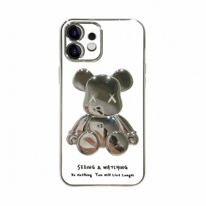 iPhone 13 Pro Hülle - Flexibles TPU Case - mit Kameraschutz - Bear Series - silber