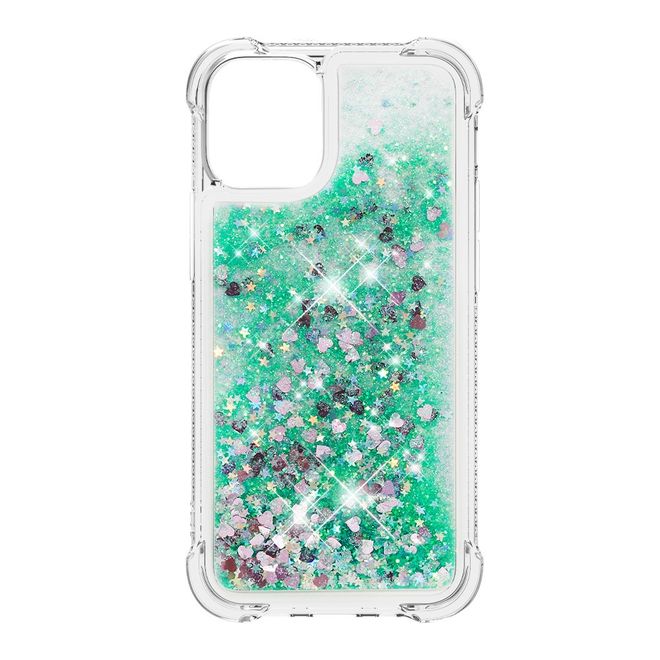 iPhone 13 Pro Max Hülle - Glitter Softcase - grün