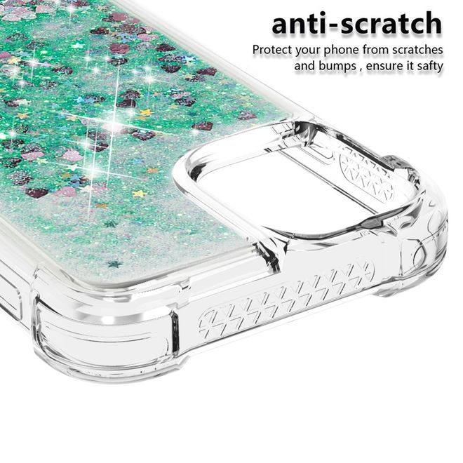iPhone 13 Pro Max Hülle - Glitter Softcase - grün