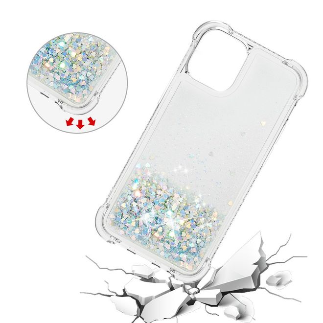Coque pour iPhone 13 Pro Max - Coque souple à paillettes - Multicolore