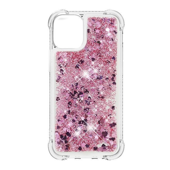 iPhone 13 Pro Hülle - Glitter Softcase - rosegold