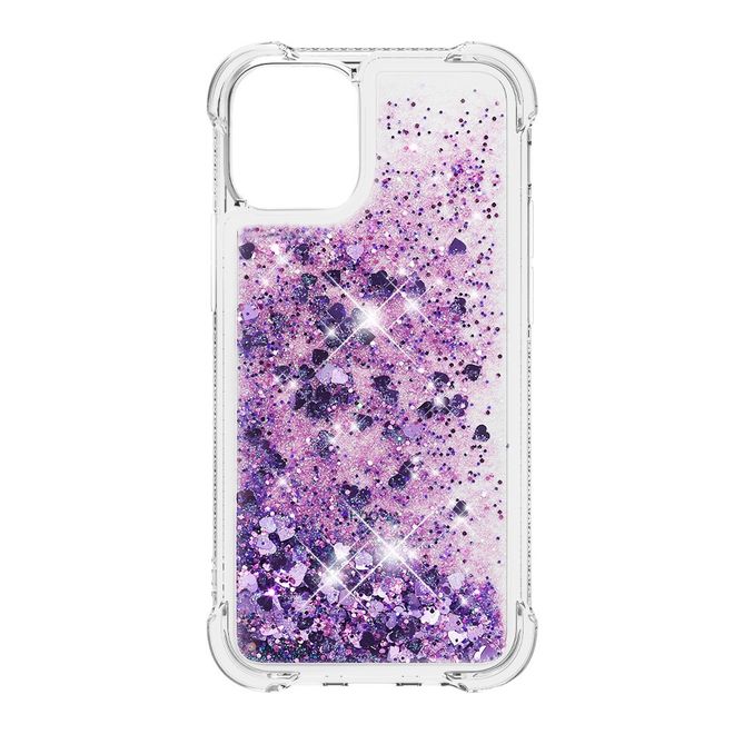iPhone 13 Pro Hülle - Glitter Softcase - dunkelpurpur