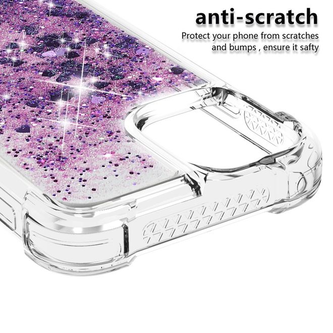 iPhone 13 Pro Hülle - Glitter Softcase - dunkelpurpur