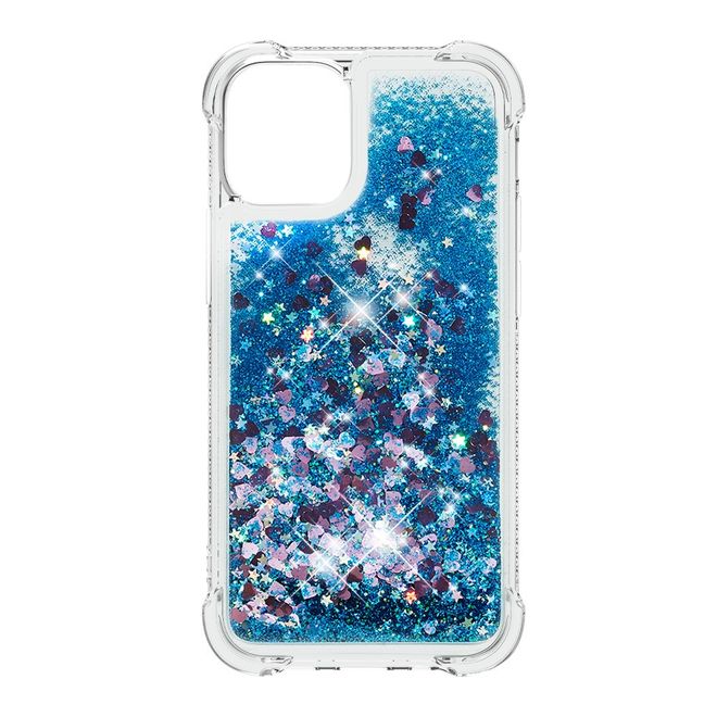 iPhone 13 Pro Hülle - Glitter Softcase - blau
