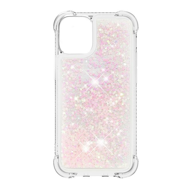 Coque pour iPhone 13 Pro - coque souple à paillettes - rose