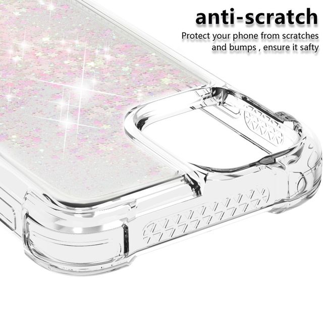 Coque pour iPhone 13 Pro - coque souple à paillettes - rose