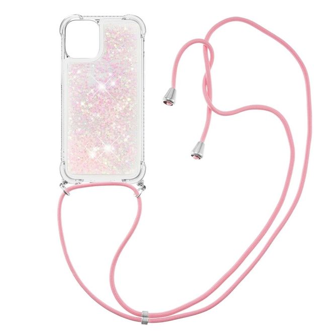 iPhone 13 Pro Handykette - Necklace Umhänge Softcase Hülle - pink