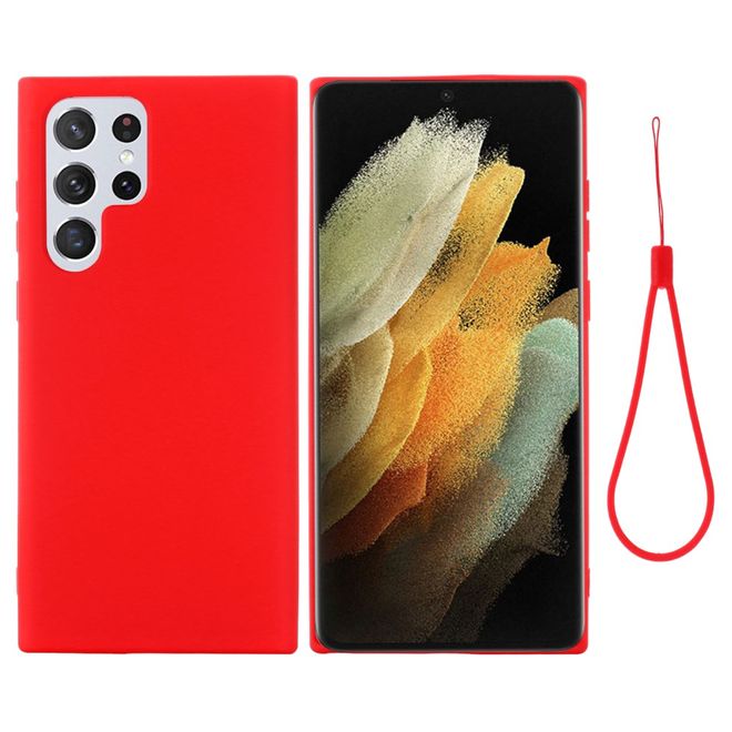 Samsung Galaxy S22 Ultra Hülle - Softcase Silikon Series - rot