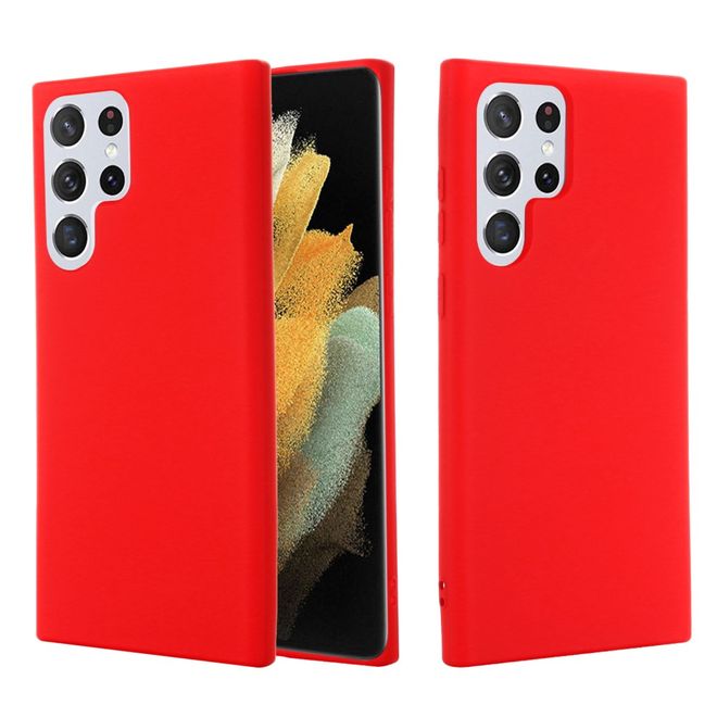 Samsung Galaxy S22 Ultra Hülle - Softcase Silikon Series - rot