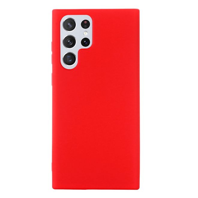 Samsung Galaxy S22 Ultra Hülle - Softcase Silikon Series - rot