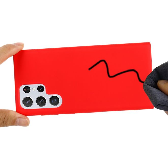 Samsung Galaxy S22 Ultra Hülle - Softcase Silikon Series - rot