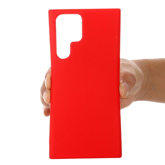 Samsung Galaxy S22 Ultra Hülle - Softcase Silikon Series - rot