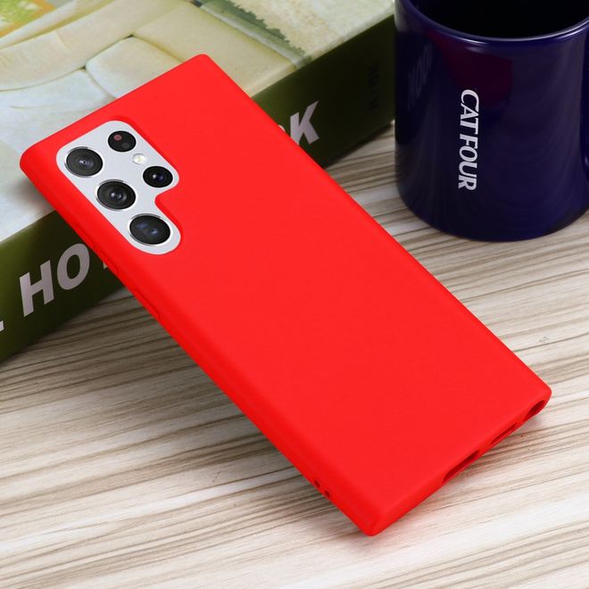 Samsung Galaxy S22 Ultra Hülle - Softcase Silikon Series - rot